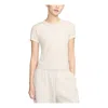 Nike (wmns)  Sportswear Chill Knit T-shirt Asia Sizing 'light Brown' In White