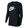 Nike Women's  Sportswear Long-sleeve T-shirt In Black
