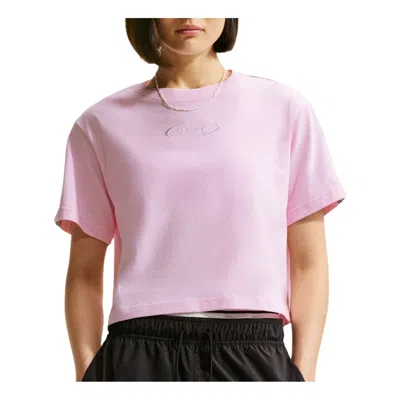 Nike (wmns)  Sportswear Classic Loose-fit Cropped T-shirt 'pink Foam'
