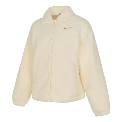 Nike (wmns)  Sportswear Collared High-pile Jacket 'coconut Milk' In Neutral