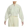 Nike (wmns)  Sportswear Collection High-pile Fleece Bomber Jacket 'sea Glass Green' In White