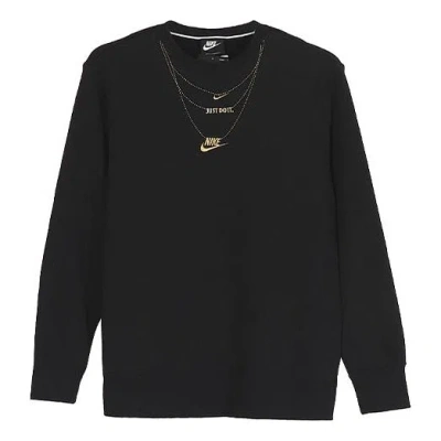Nike (wmns)  Sportswear Embroidered Small Logo Fleece Lined Stay Warm Casual Round Neck Pullover Hood