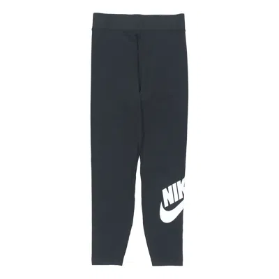 Nike (wmns)  Sportswear Essential Casual Sports High Waist Gym Yoga Leggings Black In Blue