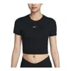 Nike Essential Slim Crop T-shirt In Black In Black