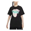 Nike (wmns)  Sportswear Essential Graphic T-shirt Asia Sizing 'black'