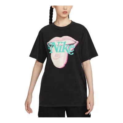 Nike (wmns)  Sportswear Essential Graphic T-shirt Asia Sizing 'black'