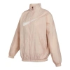 Nike (wmns)  Sportswear Essential Logo Pattern Wrinkled Woven Loose Stand Collar Jacket Pink