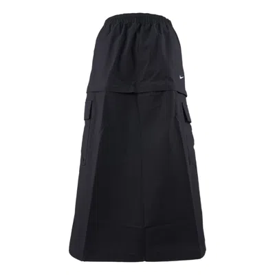 Nike (wmns)  Sportswear Essential Mid-rise Woven Cargo Midi Skirt Asia Sizing 'black'