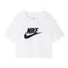 Nike Swoosh Cropped T-shirt In White In White