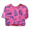Nike (wmns)  Sportswear Essential Short Sleeve Tee Purple/red Violet In Pink