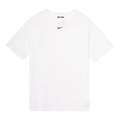 Nike (wmns)  Sportswear Essential Solid Color Small Label Casual Round Neck Short Sleeve White T-shir