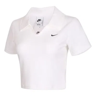 Nike (wmns)  Sportswear Essential Tight Cropped Polo 'white Black'