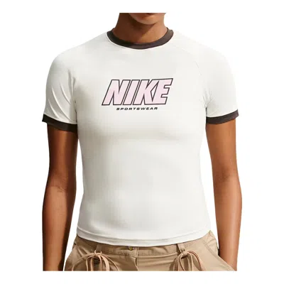 Nike (wmns)  Sportswear Fitted T-shirt 'sail Baroque Brown'