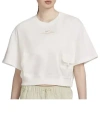 Nike (wmns)  Sportswear French Terry Fleece T-shirt (asia Sizing) 'sail' In White