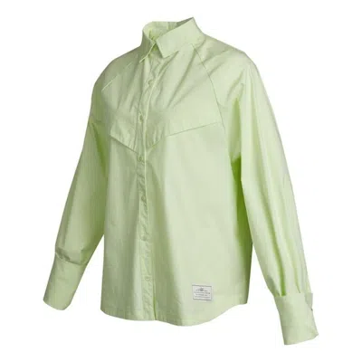 Nike (wmns)  Sportswear Icn Clsh Wvn Ls Top Causual Sports Ventilate Long Sleeve Shirt Green Yellow