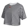 Nike (wmns)  Sportswear Icon Clash Casual Sports Houndstooth Short Sleeve Black T-shirt In Multi