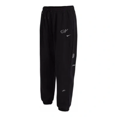 Nike (wmns)  Sportswear Icon Clash Oversized Casual Sports Lacing Breathable Long Pants/trousers Blac In Black