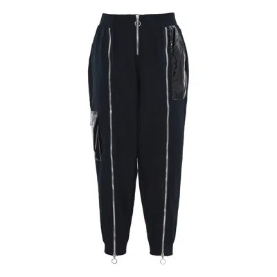 Nike (wmns)  Sportswear Icon Clash Sports Zipper Woven Casual Long Pants/trousers Black In Blue