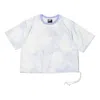 Nike (wmns)  Sportswear Icon Clash Tie Dye Printing Mesh Breathable Round Neck Short Sleeve Light Pur In White
