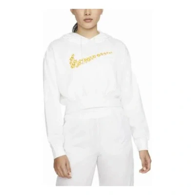 Nike (wmns)  Sportswear Logo Embroidered Loose Fleece Hoodie White