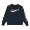 Nike (wmns)  Sportswear Logo Fleece Crew Sweatshirt 'black Multi'