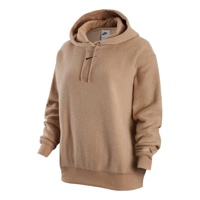 Nike (wmns)  Sportswear Logo Hoodie 'tan' In Brown