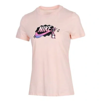 Nike (wmns)  Sportswear Logo Printing Short Sleeve Pink
