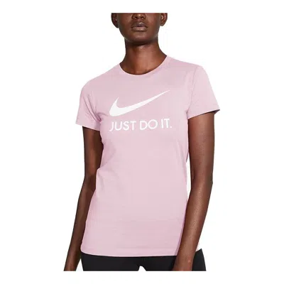Nike (wmns)  Sportswear Logo Printing Training Sports Short Sleeve Pink Red T-shirt