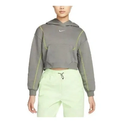 Nike (wmns)  Sportswear Oversized Fleece Hoodie 'grey Lime Green'