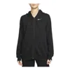 Nike Women's  Sportswear Oversized Jersey Full-zip Hoodie In Black