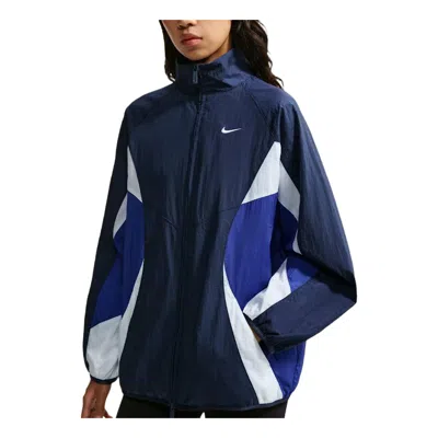 Nike (wmns)  Sportswear Oversized Track Jacket 'midnight Navy Old Royal White' In Multi