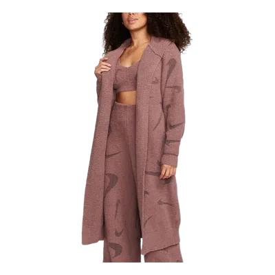 Nike (wmns)  Sportswear Phoenix Cozy Boucle Long Knit Cardigan 'mauve' In Purple