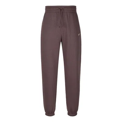 Nike (wmns)  Sportswear Phoenix Fleece High Waisted Oversized Tracksuit Bottoms 'tattoo Sail' In Brown
