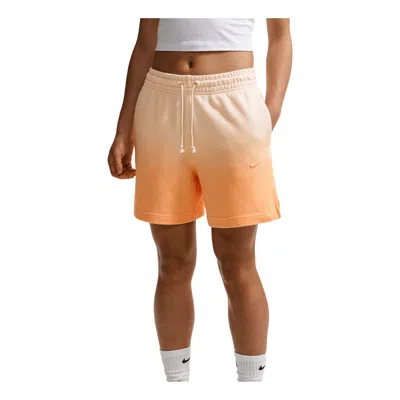 Nike (wmns)  Sportswear Phoenix Fleece Mid-waist Shorts 'chalk Ice Peach' In Animal Print
