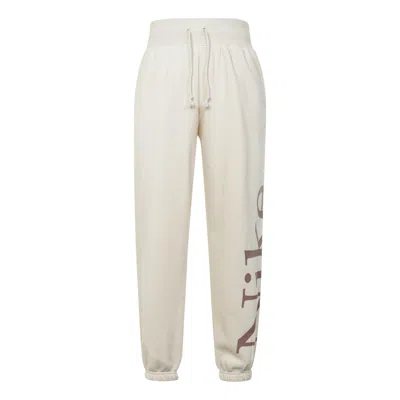 Nike (wmns)  Sportswear Phoenix Fleece Oversized Logo Tracksuit Bottoms 'light Orewood Brown Smokey M In Neutral