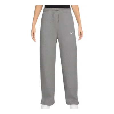 Nike Sportswear Phoenix Fleece High-waisted Wide-leg Pants In Gray
