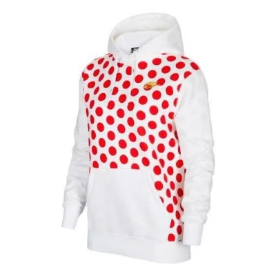 Nike (wmns)  Sportswear Pullover Hoodie 'white Red' In Multi