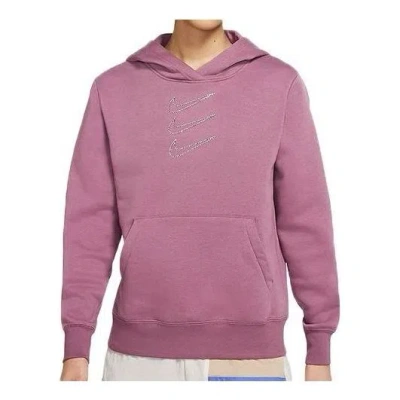 Nike (wmns)  Sportswear Rhinestone Hoodie 'red' In Purple