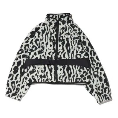 Nike (wmns)  Sportswear Sherpa Stay Warm Animal Print Printing Stand Collar Jacket Smoke Gray In Multi