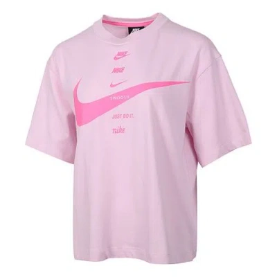 Nike (wmns)  Sportswear Short Sleeve Crop Tee 'pink'
