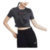 Nike (wmns)  Sportswear Slim Crop T-shirt Asia Sizing 'anthracite' In Black