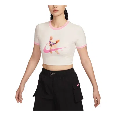 Nike (wmns)  Sportswear Slim Cropped T-shirt Asia Sizing 'sail' In Neutral