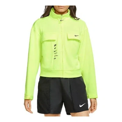 Nike (wmns)  Sportswear Swoosh Jacket Yellow In Green