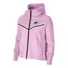 Nike (wmns)  Sportswear Tch Flc Wr Hoodie Fz Beyond 'pink' In Pink