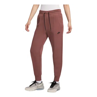 Nike (wmns)  Sportswear Tech Fleece Mid-rise Joggers Pants 'red'