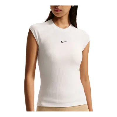 Nike (wmns)  Sportswear Tight Ribbed T-shirt 'white' In Multi