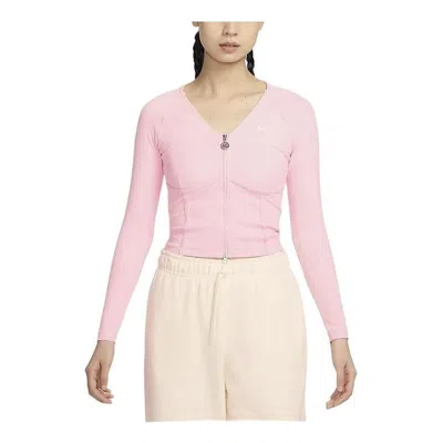 Nike (wmns)  Sportswear V-day Long-sleeve Full-zip Top 'pink'