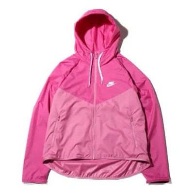 Nike (wmns)  Sportswear Windrunner Hoodie Jacket For Pink
