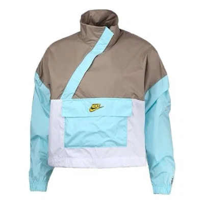 Nike (wmns)  Sportswear Woven Anorak Blue In Multi