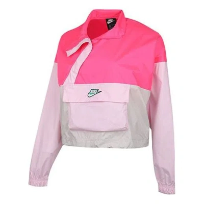 Nike (wmns)  Sportswear Woven Anorak Pink In Multi